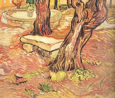 Vincent Van Gogh The Stone Bench in the Garden of Saint-Paul Hospital (nn04)